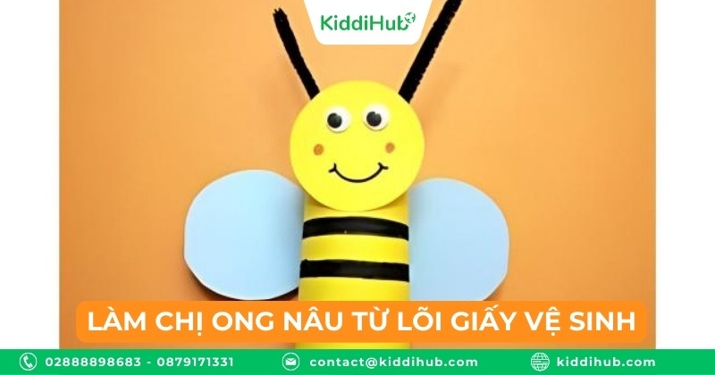 Làm chị ong nâu từ lõi giấy vệ sinh