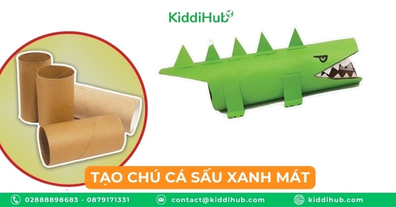 Tạo chú cá sấu xanh mát