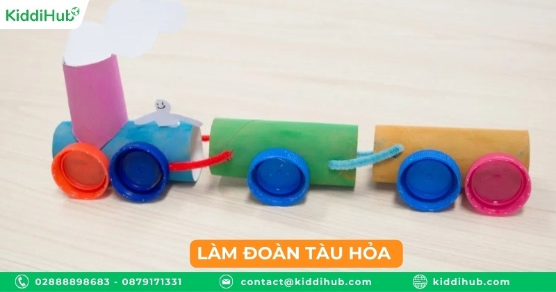Làm đoàn tàu hỏa từ lõi giấy