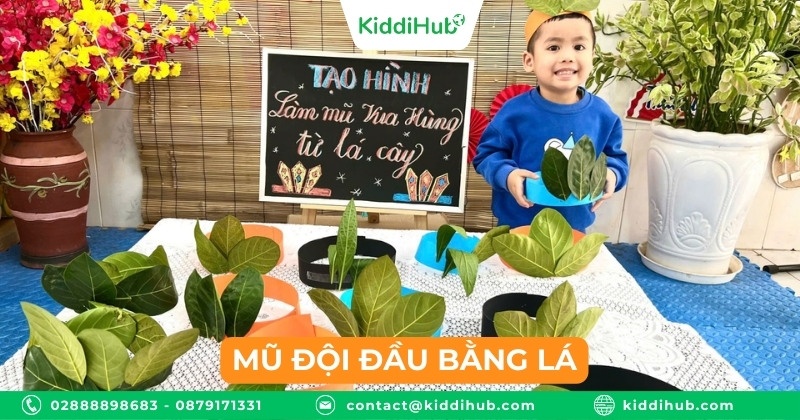 Mũ vua hùng từ lá cây