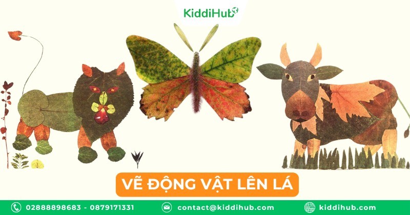 Vẽ động vật lên lá