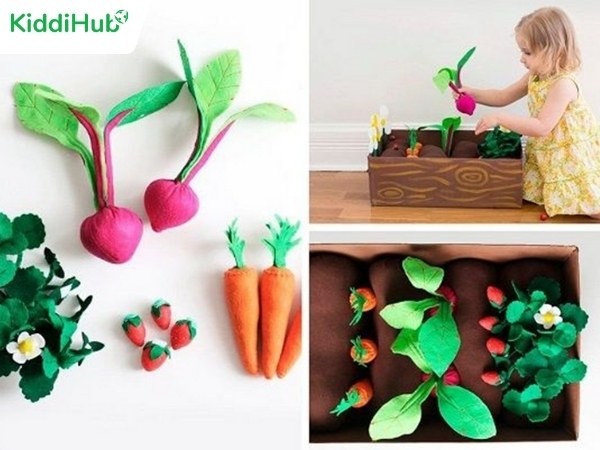 Rổ rau củ sắc màu