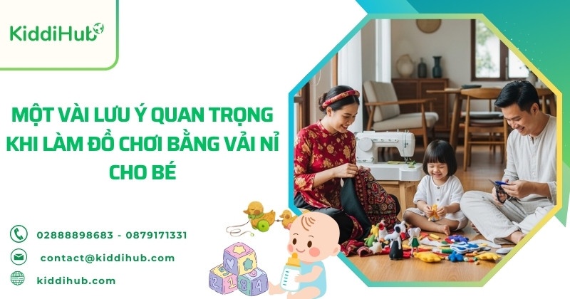 Một vài lưu ý quan trọng khi làm đồ chơi bằng vải nỉ cho bé