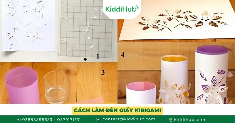 Cách làm đèn giấy Kirigami