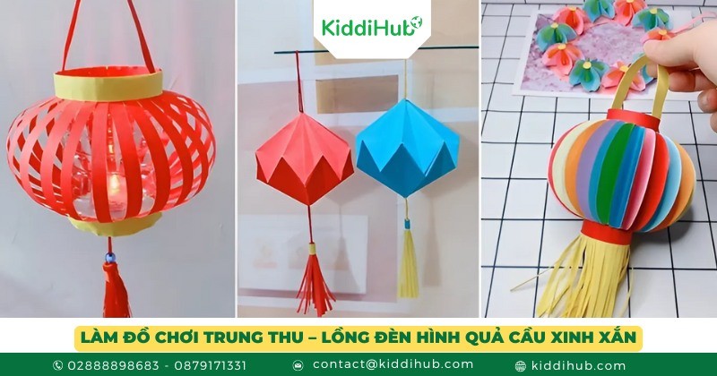 Làm đồ chơi trung thu – Lồng đèn hình quả cầu xinh xắn