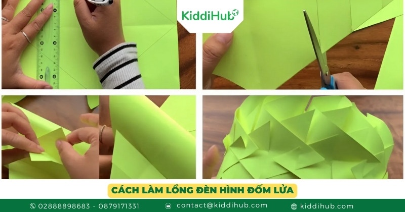 Cách làm lồng đèn hình đốm lửa