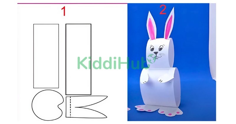 Làm con thỏ bằng giấy đơn giản