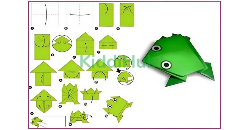 Cách gấp con ếch giấy dễ thực hiện nhất