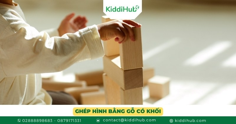 Ghép hình bằng gỗ có khối