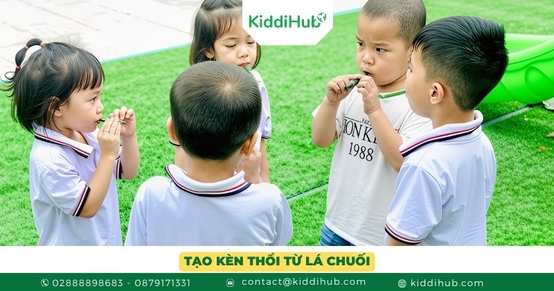 Tạo kèn thổi từ lá chuối