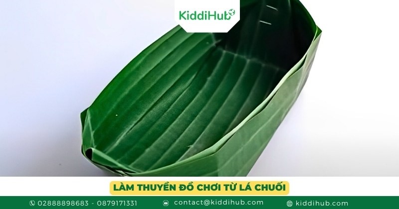 Làm thuyền đồ chơi từ lá chuối 