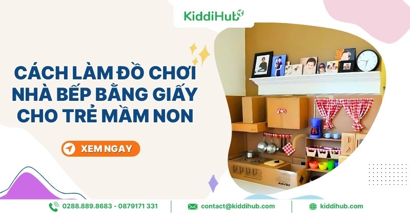 Hướng dẫn cách làm đồ chơi nhà bếp bằng giấy cực đơn giản