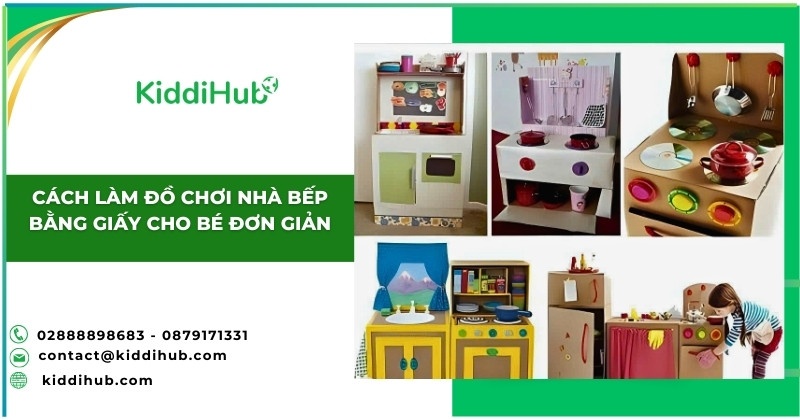 Cách làm đồ chơi nhà bếp bằng giấy cho bé đơn giản 