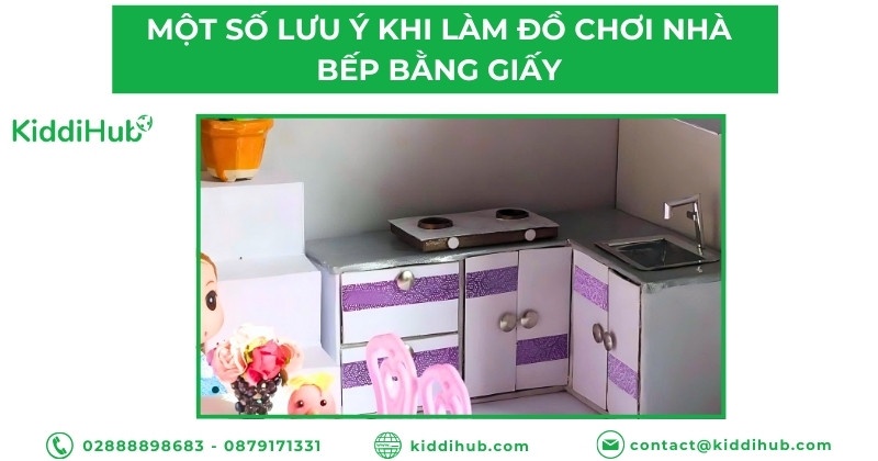 Một số lưu ý khi làm đồ chơi nhà bếp bằng giấy