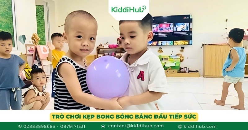 Trò chơi Kẹp bong bóng bằng đầu tiếp sức