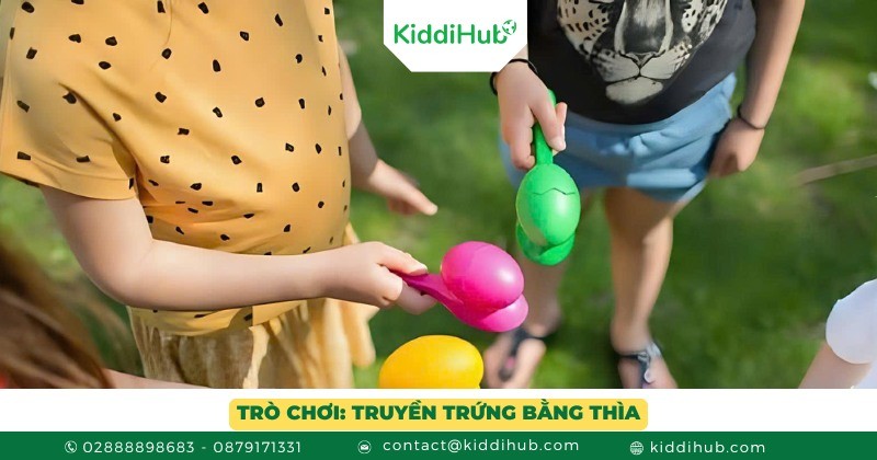 Trò chơi: Chuyền trứng bằng thìa