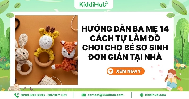 14 cách tự làm đồ chơi cho bé sơ sinh siêu đáng yêu tại nhà