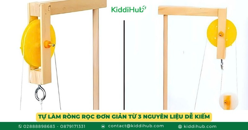 Tự làm ròng rọc đơn giản từ 3 nguyên liệu dễ kiếm