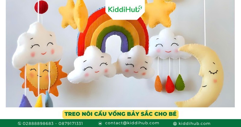 Treo nôi cầu vồng bảy sắc cho bé