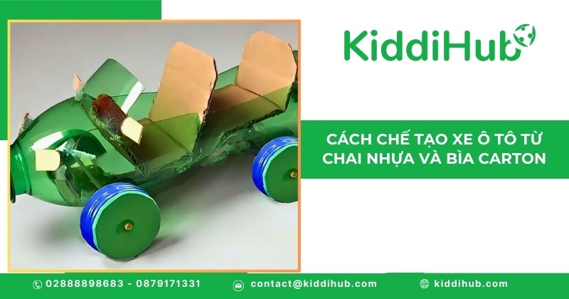 Cách chế tạo xe ô tô từ chai nhựa và bìa carton