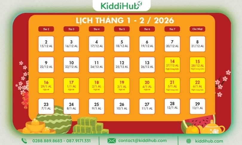 Lịch nghỉ Tết Nguyên Đán 2026 theo từng đối tượng
