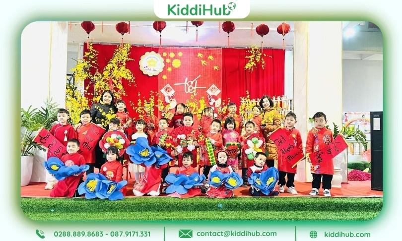 Lời dẫn chương trình Tết cho trẻ mầm non khơi dậy niềm vui học tập rộn ràng