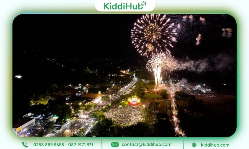 Đề xuất điểm bắn pháo hoa Tết Dương lịch 2026 Tây Ninh rực rỡ tại Quảng trường 30/4