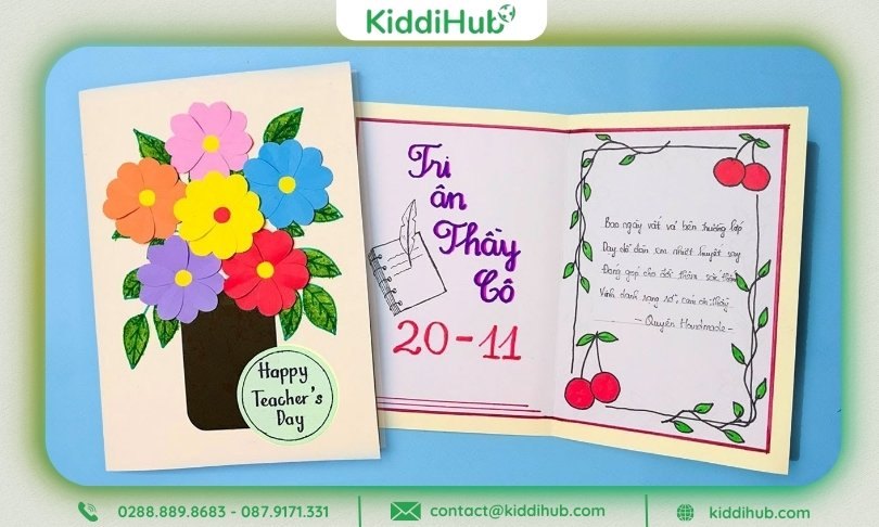 Mẫu thiệp 20 11 tự làm/thiệp 3D/thiệp hoa nổi