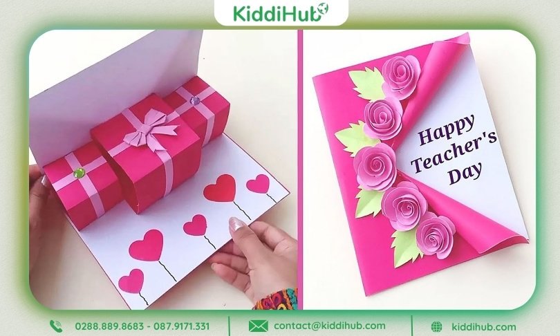 Làm thiệp tặng thầy cô 20 11 dạng hộp mở