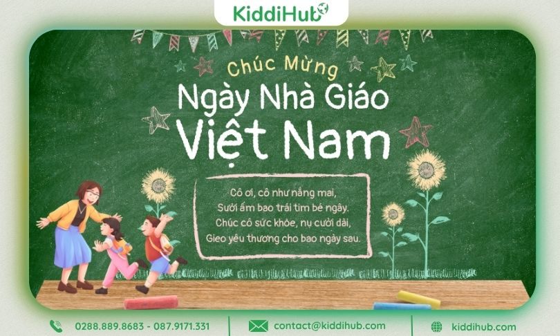 Thơ chúc 20 11 cô giáo mầm non
