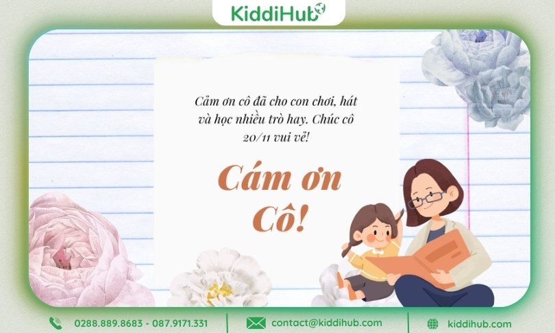 Những lời chúc 20 11 cho cô giáo mầm non từ học trò