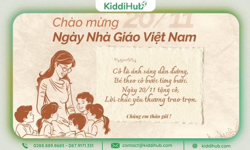 Thơ chúc 20 11 cô giáo mầm non