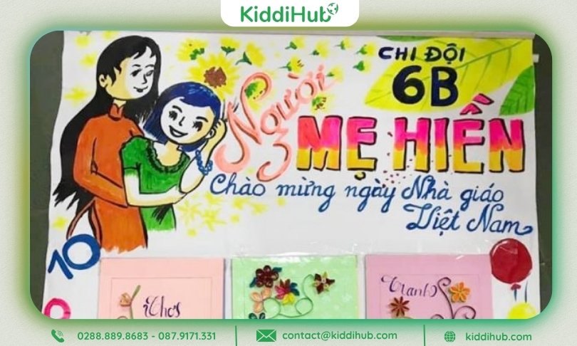 Mẫu báo tường “Người Mẹ Hiền – Người Thầy”