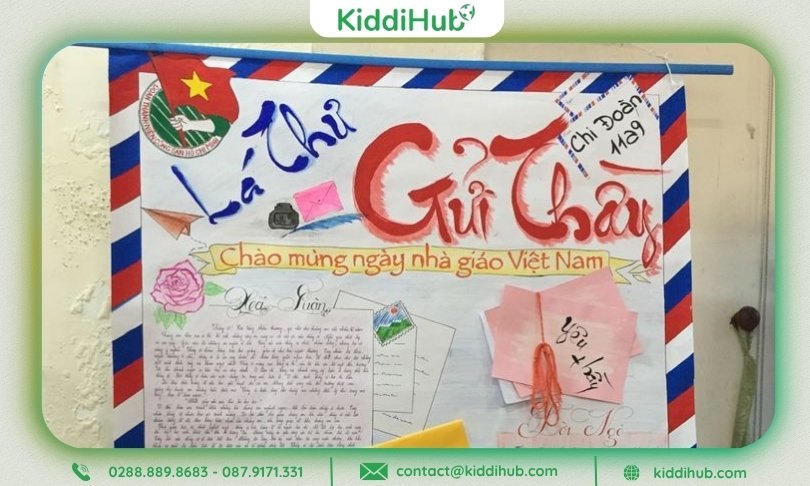 Mẫu báo tường “Lá Thư Gửi Thầy Cô”