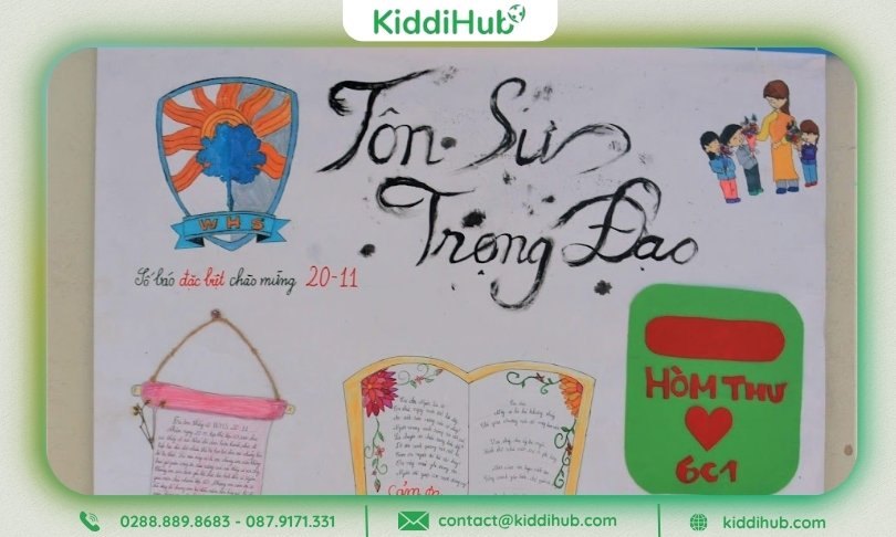 Mẫu báo tường “Tôn Sư Trọng Đạo”