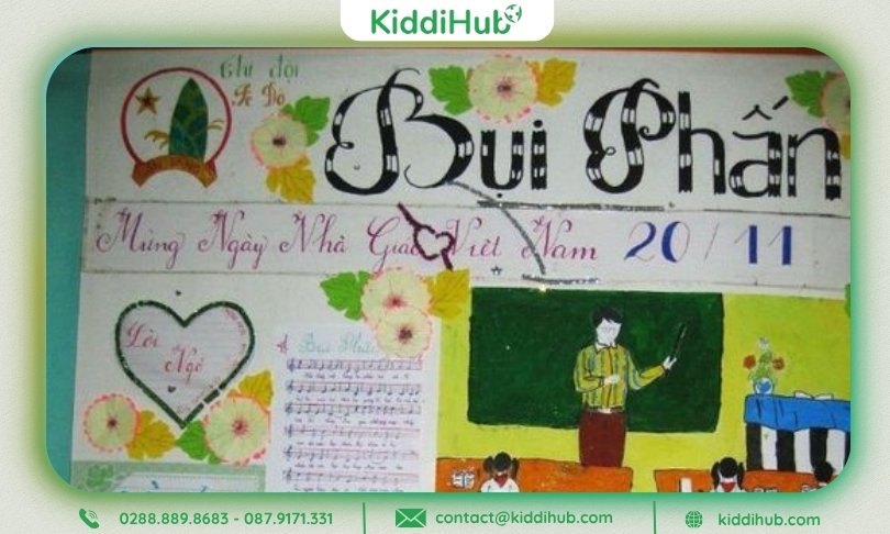 Mẫu báo tường “Bụi Phấn” – Hạt bụi tri ân