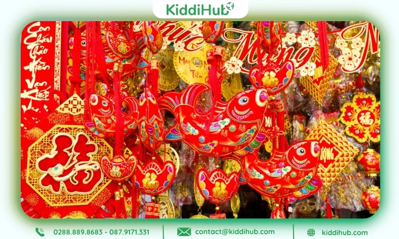 Đồ trang trí Tết năm 2026 thu hút tài lộc cho gia chủ