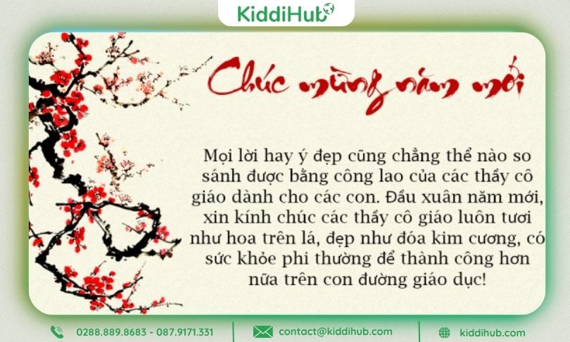 Lời chúc Tết cô giáo mầm non vui nhộn, gần gũi đối tết cho trẻ mầm non