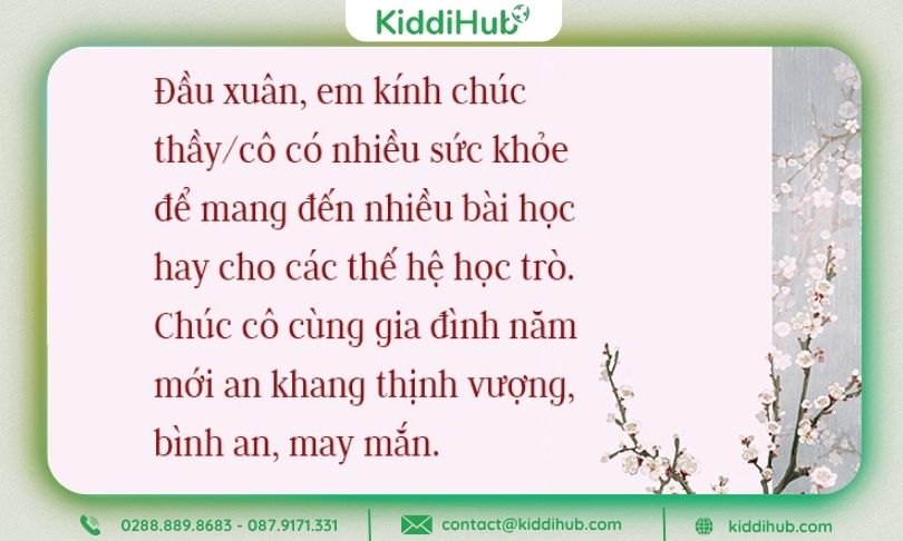 Lời chúc Tết cô giáo mầm non trang trọng