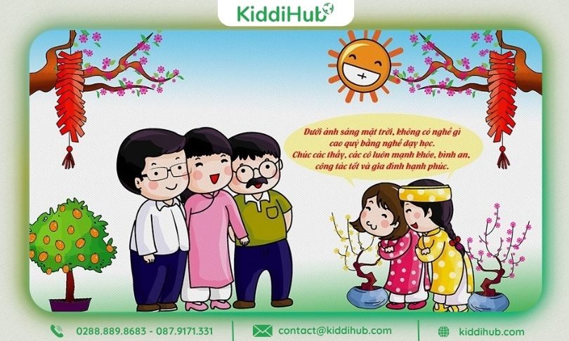 Lời chúc Tết cô giáo mầm non sáng tạo, độc đáo