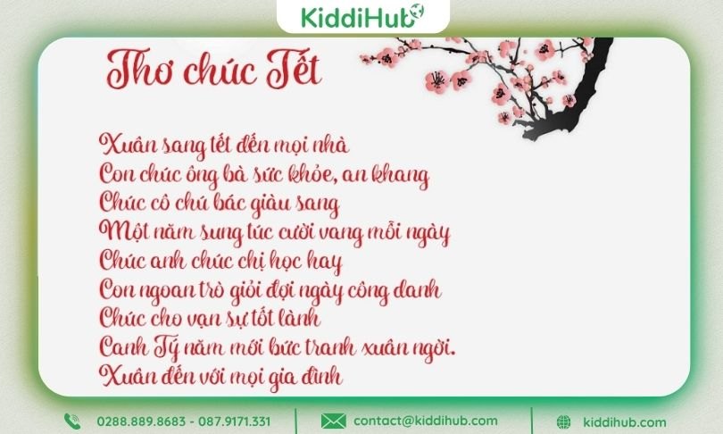 Thơ về chúc Tết mầm non