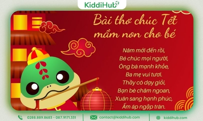 Ý nghĩa của bài thơ chúc Tết mầm non