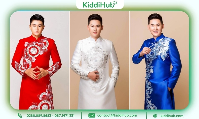 Tết mặc gì cho nam - Áo dài cách tân lịch lãm