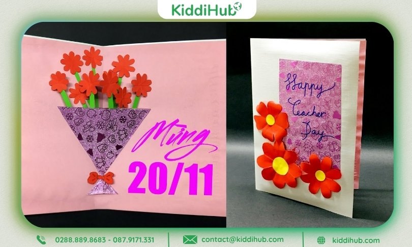 Thiệp handmade 20/11 dễ làm tại nhà