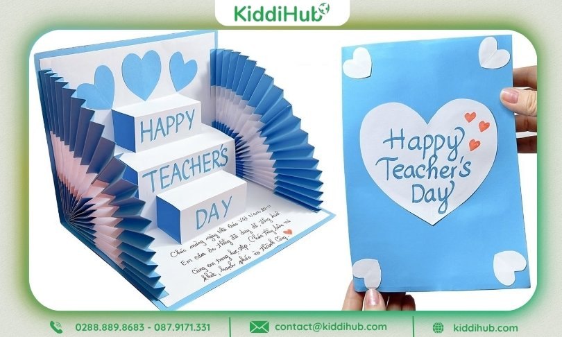 Thiệp 3D chúc mừng Ngày Nhà giáo Việt Nam 20/11 kiểu pop-up độc đáo