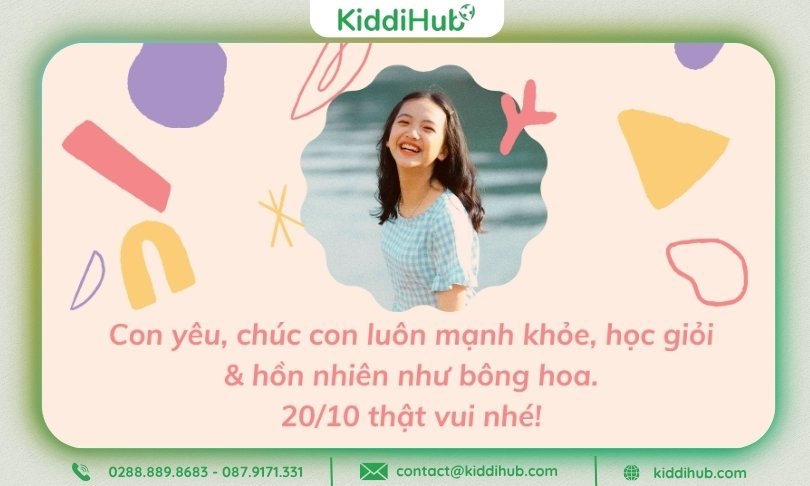 Lời chúc 20/10 cho con gái, bé gái