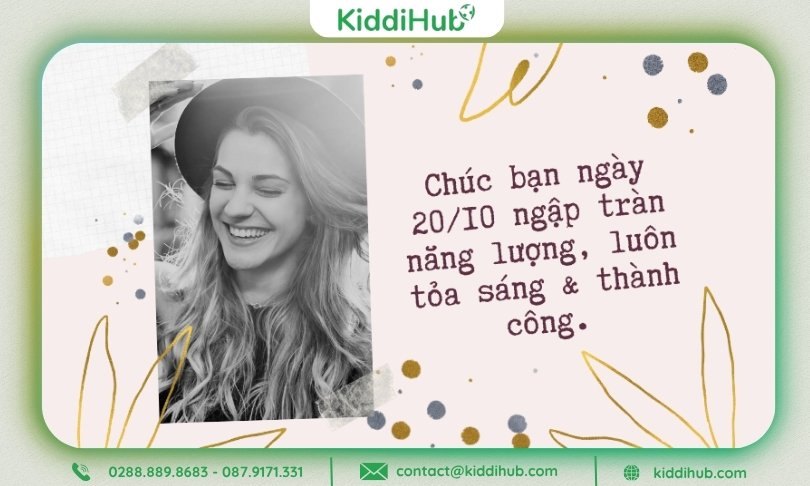 Lời chúc 20 10 cho bạn bè hoặc đồng nghiệp nữ