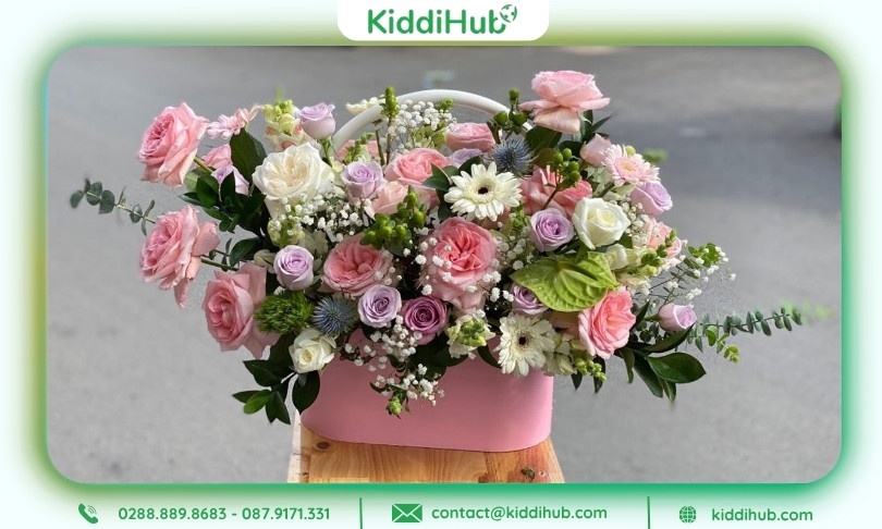 Cắm hoa 20/10 chủ đề thanh lịch, vừa trang trí vừa gửi lời yêu thương