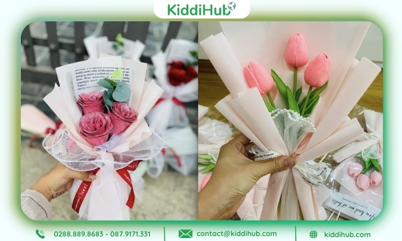 Hoa sáp 20/10 giữ hương sắc lâu bền theo năm tháng