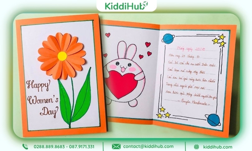 Thiệp chúc 20/10 linh hoạt áp dụng cho ngày Quốc tế Phụ nữ 8/3, mang cảm xúc trọn vẹn